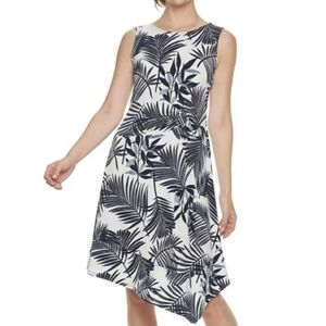 Dana Buchman  Women's Sleeveless Asymmetric Luxurious Dress NWT Medium Petite
